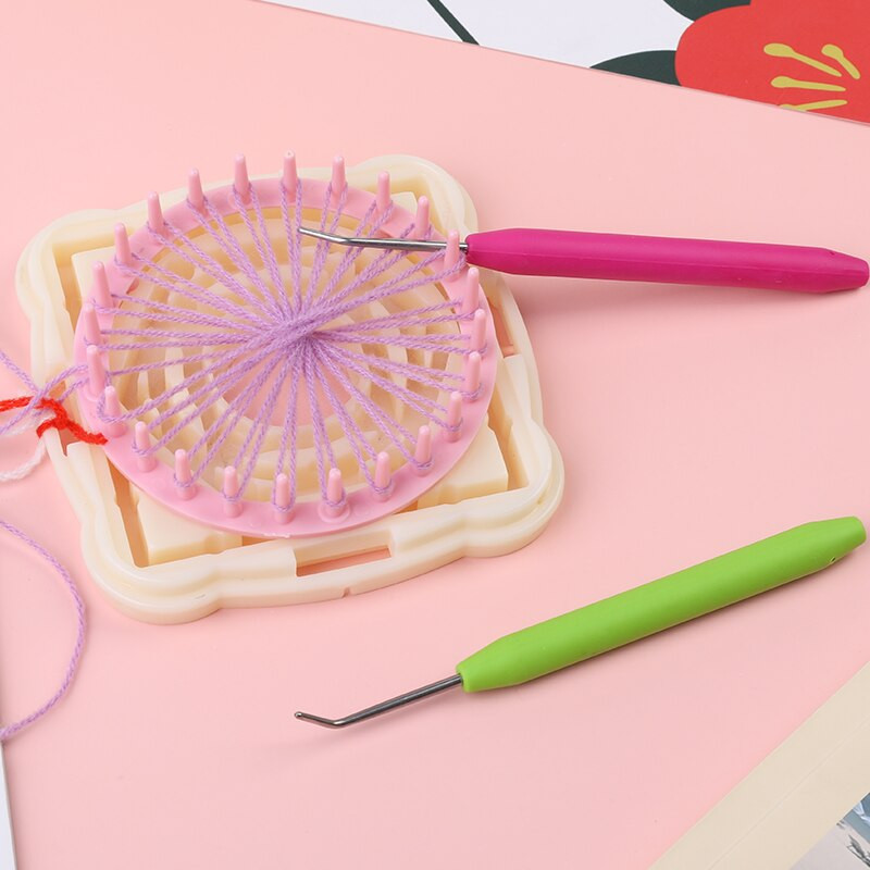 Set de cârlige pentru tricotat Nonvor Loom 6 buc. Cârlig pentru țesut de tricotat cu 6 buc. Ace de tricotat din plastic Kit de cârlige pentru ace de croșetat Culoare aleatorie