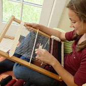 DIY koka adīšanas mašīnas aušanas rāmis DIY trikotāžas rotaļlietas Vilnas aušanaRokdarbu mājsaimniecības koka adīšanas instrumenti