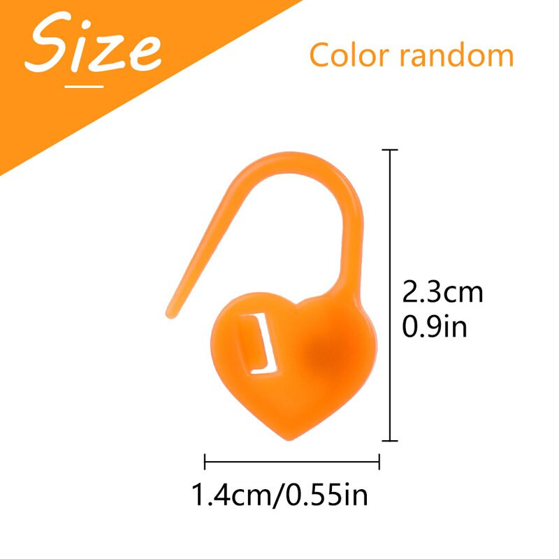 RORGETO 20 τμχ. Χαριτωμένη πλαστική ρητίνη μικτού χρώματος Μικρό κλιπ που κλειδώνει Μαρκαδόροι βελονιάς Κροσέ Μάνταλο Εργαλεία πλεξίματος Γάντζος κλιπ βελόνας