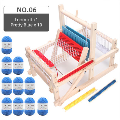 Dječji tkalački stan Mini vrteći stroj za pletenje Ručno izrađeni diy Izrada pređe Tkanje Kućne obrazovne igračke za odrasle učenike