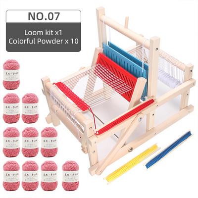 Dječji tkalački stan Mini vrteći stroj za pletenje Ručno izrađeni diy Izrada pređe Tkanje Kućne obrazovne igračke za odrasle učenike