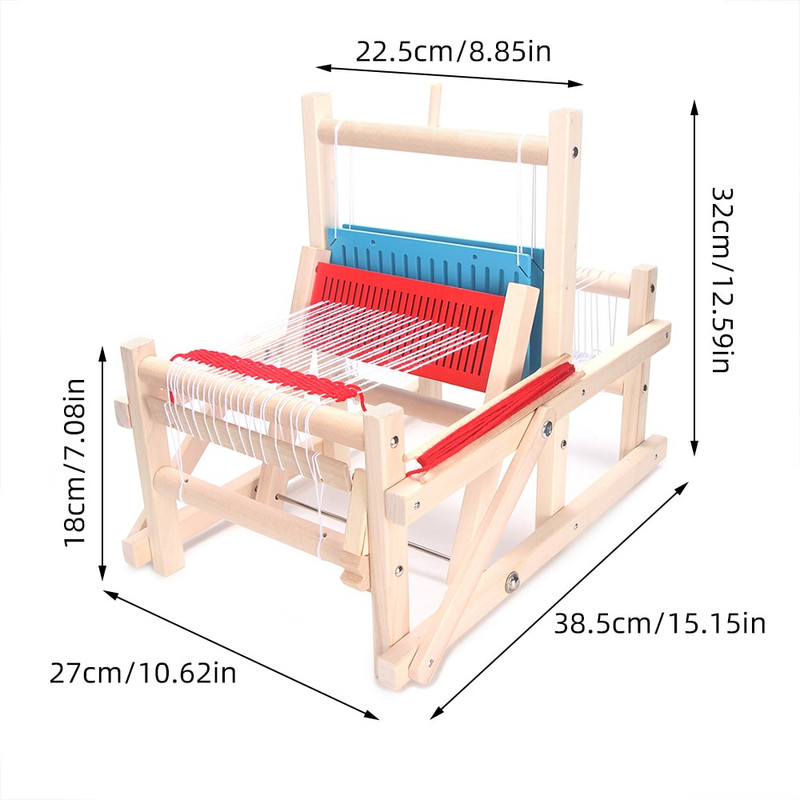 Dječji tkalački stan Mini vrteći stroj za pletenje Ručno izrađeni diy Izrada pređe Tkanje Kućne obrazovne igračke za odrasle učenike