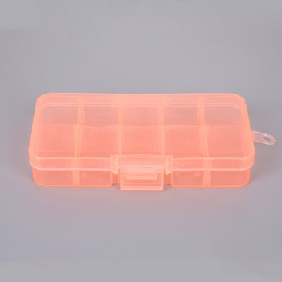 Πολύχρωμο 10 πλέγμα ρυθμιζόμενο διαφανές πλαστικό κουτί αποθήκευσης για μικρά εξαρτήματα εργαλείων ραπτικής θήκη οργάνωσης κουμπιών κουτί χάντρες