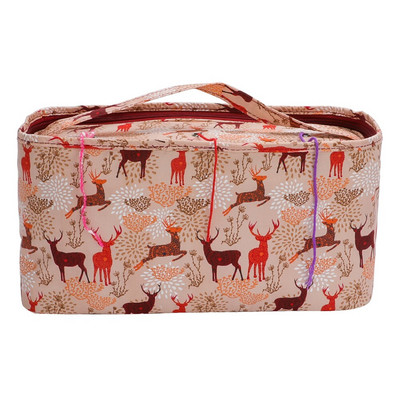 600D Oxfordi riidest kudumiskoti organiseerija lõngahoidik heegelnõela kudumisvardade jaoks villase hoiukangakott naistele