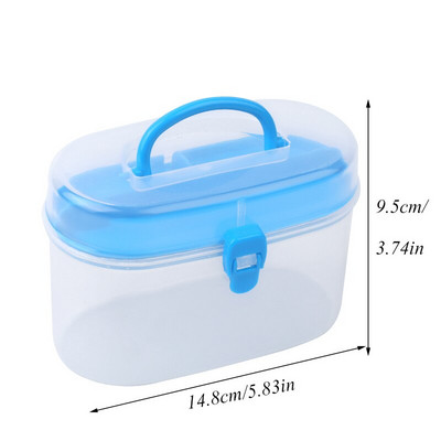 Nonvor 1Pcs Πλαστικό κουτί αποθήκευσης ραπτικής για κιτ ραψίματος Θήκη αποθήκευσης εργαλείων βελόνας κλωστή Ψαλίδι οργάνωσης Δοχείο κεντήματος