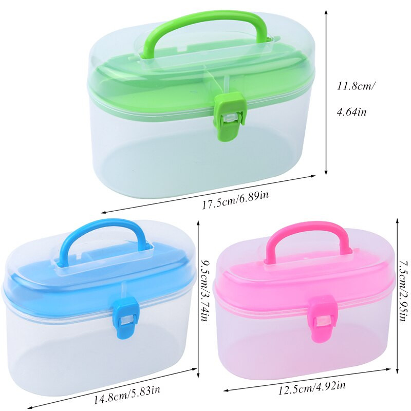 Nonvor 1Pcs Πλαστικό κουτί αποθήκευσης ραπτικής για κιτ ραψίματος Θήκη αποθήκευσης εργαλείων βελόνας κλωστή Ψαλίδι οργάνωσης Δοχείο κεντήματος