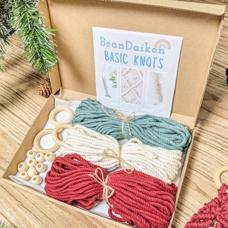 Božićno drvce Kitted Vuna Božićna drvca Ručno izrađena pamučna užad Upletena žica DIY Božićni ukrasni materijal Pamučni konac Ručno tkani