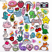 Dinozaur din desene animate Patch-uri pentru îmbrăcăminte Patch-uri termoadezive Petice drăguț cu animale de călcat pe broderie Patch-uri pe haine Aplicații