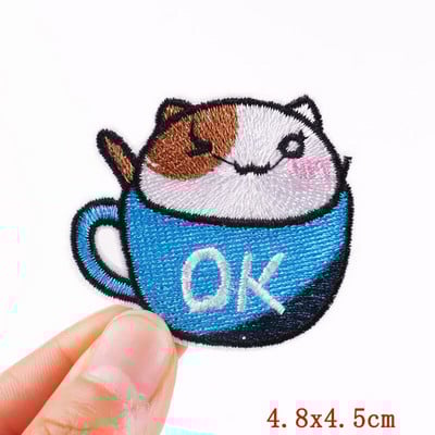 Dinozaur din desene animate Patch-uri pentru îmbrăcăminte Patch-uri termoadezive Petice drăguț cu animale de călcat pe broderie Patch-uri pe haine Aplicații