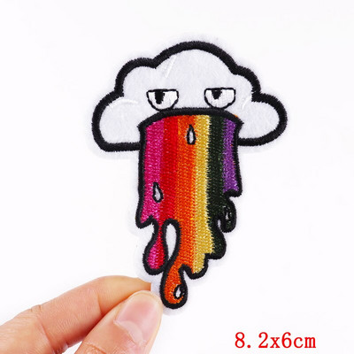 Dinozaur din desene animate Patch-uri pentru îmbrăcăminte Patch-uri termoadezive Petice drăguț cu animale de călcat pe broderie Patch-uri pe haine Aplicații