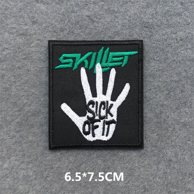 MUUSIKABAND Tikitud plaastrid riietel Kleebised isetegemine triikimine aplikatsioonid rõivaste plaastrid jakk Teksad kivitriibud