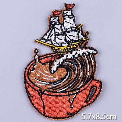 Pulaqi Mountain Waves plaaster rõivastele Loodusreisid plaastrid riietel DIY Camping sulav plaaster Applqiue tikitud plaastrid