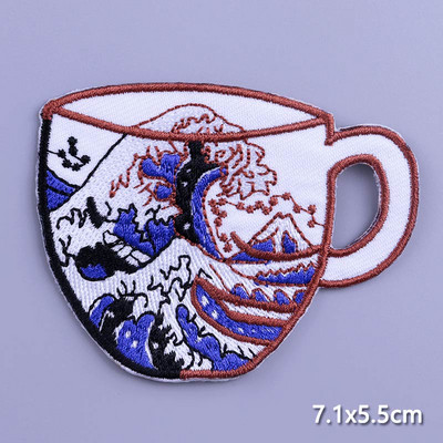 Pulaqi Mountain Waves plaaster rõivastele Loodusreisid plaastrid riietel DIY Camping sulav plaaster Applqiue tikitud plaastrid