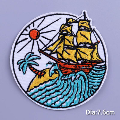 Pulaqi Mountain Waves plaaster rõivastele Loodusreisid plaastrid riietel DIY Camping sulav plaaster Applqiue tikitud plaastrid