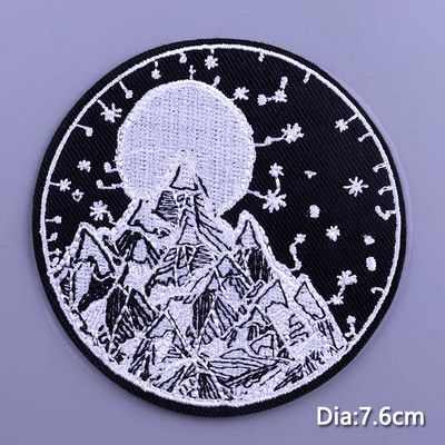 Pulaqi Mountain Waves plaaster rõivastele Loodusreisid plaastrid riietel DIY Camping sulav plaaster Applqiue tikitud plaastrid