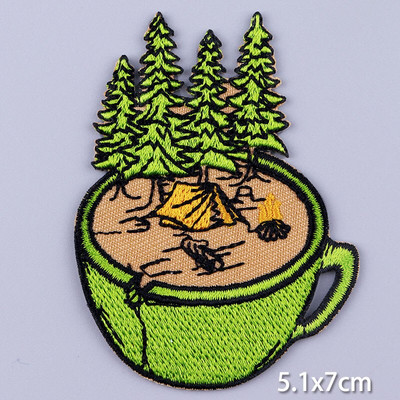 Pulaqi Mountain Waves plaaster rõivastele Loodusreisid plaastrid riietel DIY Camping sulav plaaster Applqiue tikitud plaastrid