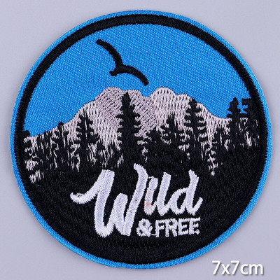 Pulaqi Mountain Waves plaaster rõivastele Loodusreisid plaastrid riietel DIY Camping sulav plaaster Applqiue tikitud plaastrid