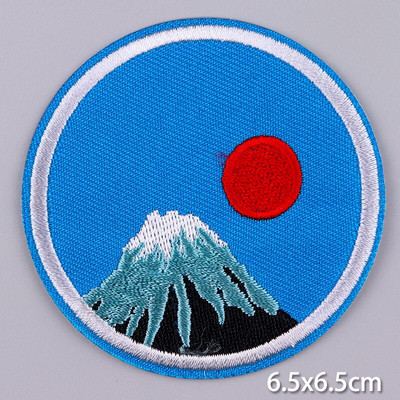 Pulaqi Mountain Waves plaaster rõivastele Loodusreisid plaastrid riietel DIY Camping sulav plaaster Applqiue tikitud plaastrid