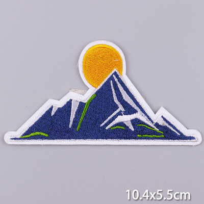 Pulaqi Mountain Waves plaaster rõivastele Loodusreisid plaastrid riietel DIY Camping sulav plaaster Applqiue tikitud plaastrid