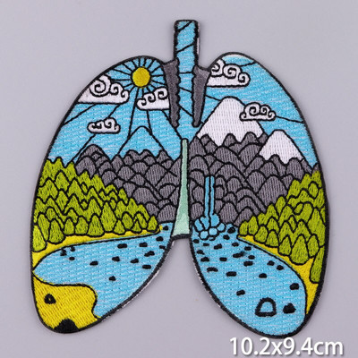 Pulaqi Mountain Waves plaaster rõivastele Loodusreisid plaastrid riietel DIY Camping sulav plaaster Applqiue tikitud plaastrid