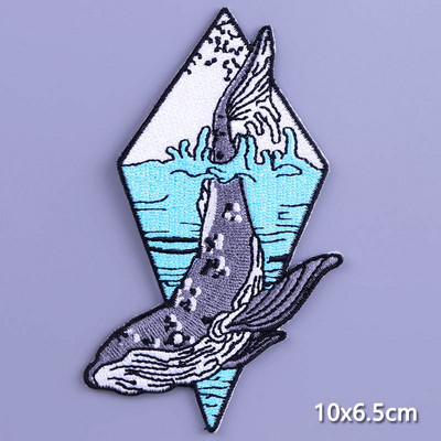 Pulaqi Mountain Waves plaaster rõivastele Loodusreisid plaastrid riietel DIY Camping sulav plaaster Applqiue tikitud plaastrid