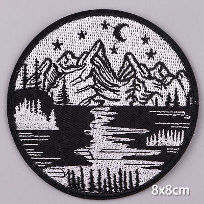 Pulaqi Mountain Waves plaaster rõivastele Loodusreisid plaastrid riietel DIY Camping sulav plaaster Applqiue tikitud plaastrid