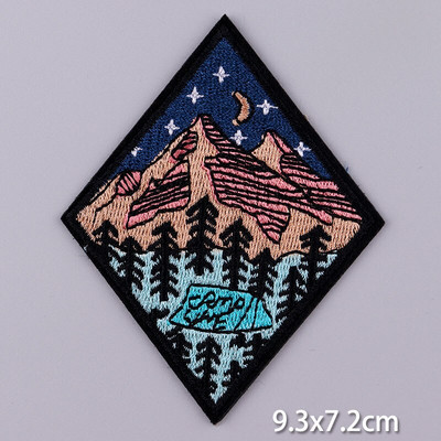 Pulaqi Mountain Waves plaaster rõivastele Loodusreisid plaastrid riietel DIY Camping sulav plaaster Applqiue tikitud plaastrid