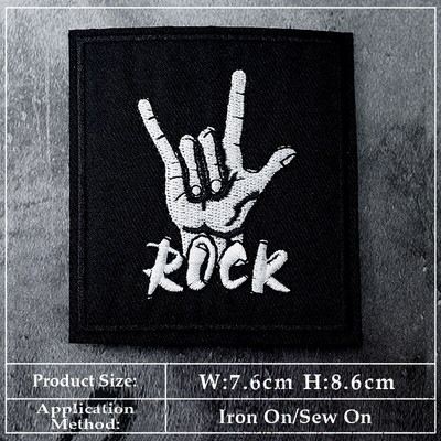 BAND DIY Vez Flaster Aplikacija Peglanje odjeće Pribor za šivanje Dekorativni flasteri PUNK ROCK METAL GLAZBA