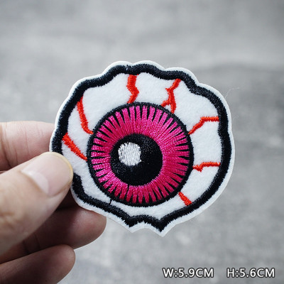 SKULL HEART EYE DIY Παιδικά μπαλώματα κέντημα για μπλουζάκι Σίδερο σε απλικέ Ρούχα Τζιν Αυτοκόλλητα Σήματα Parche ROCK MUSIC PUNK