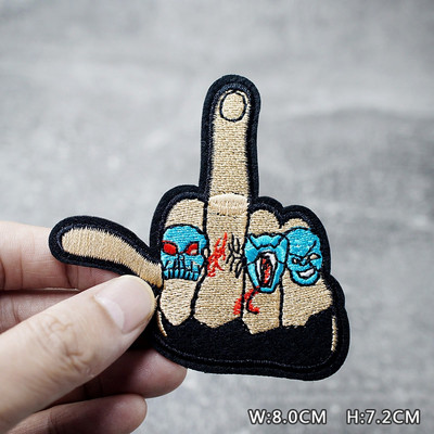 SKULL HEART EYE DIY Παιδικά μπαλώματα κέντημα για μπλουζάκι Σίδερο σε απλικέ Ρούχα Τζιν Αυτοκόλλητα Σήματα Parche ROCK MUSIC PUNK
