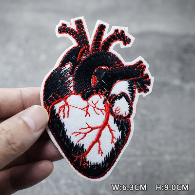 SKULL HEART EYE DIY Παιδικά μπαλώματα κέντημα για μπλουζάκι Σίδερο σε απλικέ Ρούχα Τζιν Αυτοκόλλητα Σήματα Parche ROCK MUSIC PUNK