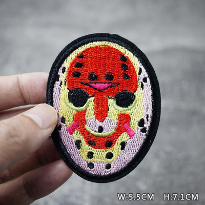 SKULL HEART EYE DIY Παιδικά μπαλώματα κέντημα για μπλουζάκι Σίδερο σε απλικέ Ρούχα Τζιν Αυτοκόλλητα Σήματα Parche ROCK MUSIC PUNK