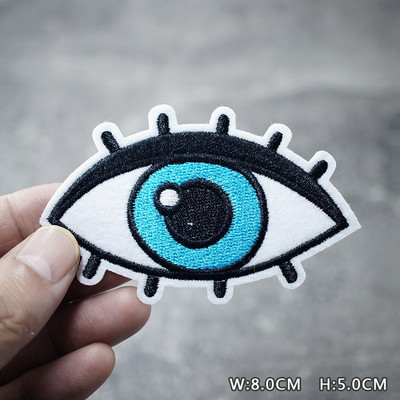 SKULL HEART EYE DIY Παιδικά μπαλώματα κέντημα για μπλουζάκι Σίδερο σε απλικέ Ρούχα Τζιν Αυτοκόλλητα Σήματα Parche ROCK MUSIC PUNK