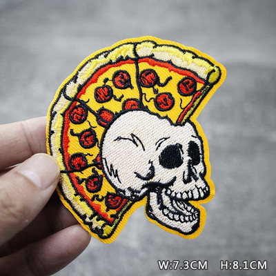 SKULL HEART EYE DIY Παιδικά μπαλώματα κέντημα για μπλουζάκι Σίδερο σε απλικέ Ρούχα Τζιν Αυτοκόλλητα Σήματα Parche ROCK MUSIC PUNK