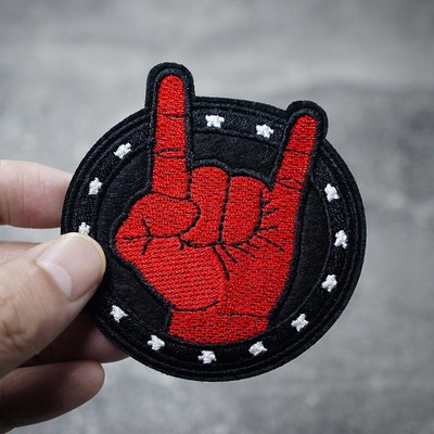 SKULL HEART EYE DIY Παιδικά μπαλώματα κέντημα για μπλουζάκι Σίδερο σε απλικέ Ρούχα Τζιν Αυτοκόλλητα Σήματα Parche ROCK MUSIC PUNK