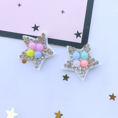 20 τμχ/ παρτίδα Απλικέ με στρας & Pearl Cat Star Rabbit Heart for DIY Clothes Patch Καπέλο Παπούτσια Καπέλα Κλιπ μαλλιών Διακοσμητικά μπαλώματα