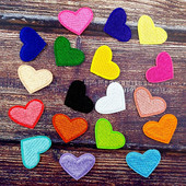 Boja Srce Plavo Zeleno Bijelo Crno Uradi sam zakrpe Vez za majice Peglanje na aplikacijama Odjeća Traperice Naljepnice Bedževi Parche