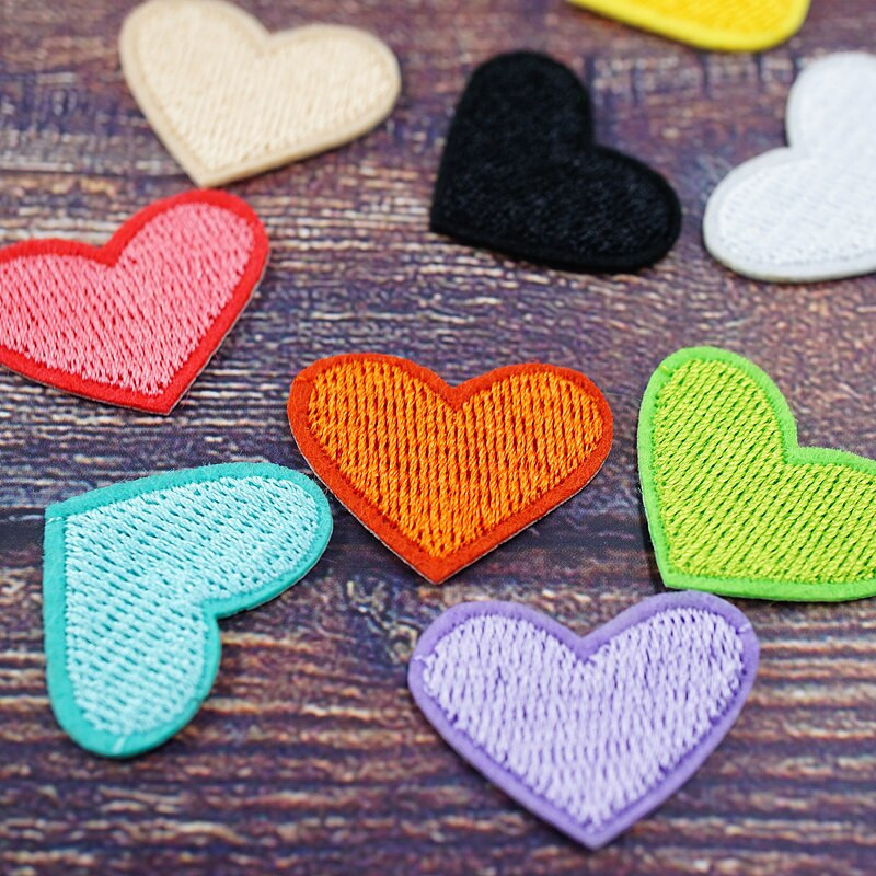 Boja Srce Plavo Zeleno Bijelo Crno Uradi sam zakrpe Vez za majice Peglanje na aplikacijama Odjeća Traperice Naljepnice Bedževi Parche