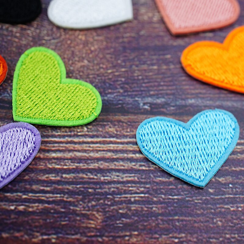 Boja Srce Plavo Zeleno Bijelo Crno Uradi sam zakrpe Vez za majice Peglanje na aplikacijama Odjeća Traperice Naljepnice Bedževi Parche