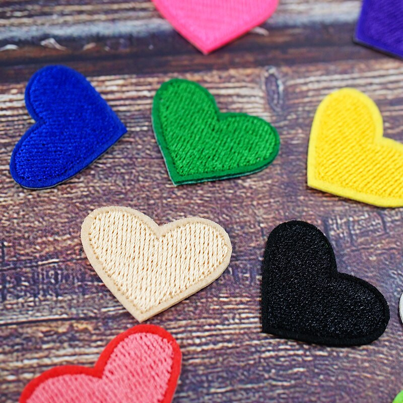 Boja Srce Plavo Zeleno Bijelo Crno Uradi sam zakrpe Vez za majice Peglanje na aplikacijama Odjeća Traperice Naljepnice Bedževi Parche