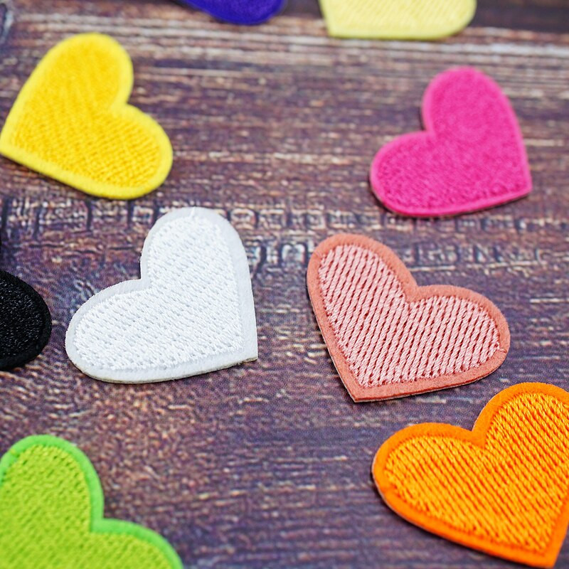 Boja Srce Plavo Zeleno Bijelo Crno Uradi sam zakrpe Vez za majice Peglanje na aplikacijama Odjeća Traperice Naljepnice Bedževi Parche