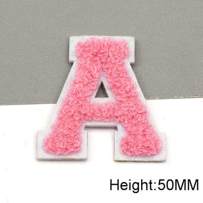 Zakrpe sa slovima od plavog šenila na odjeći, engleska abeceda, zakrpa za vez za torbe, haljine, traperice, DIY ime, 1 kom 50 mm