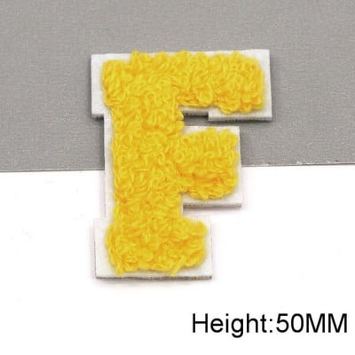 Zakrpe sa slovima od plavog šenila na odjeći, engleska abeceda, zakrpa za vez za torbe, haljine, traperice, DIY ime, 1 kom 50 mm