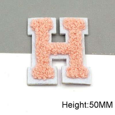 Zakrpe sa slovima od plavog šenila na odjeći, engleska abeceda, zakrpa za vez za torbe, haljine, traperice, DIY ime, 1 kom 50 mm