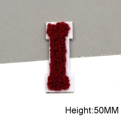 Zakrpe sa slovima od plavog šenila na odjeći, engleska abeceda, zakrpa za vez za torbe, haljine, traperice, DIY ime, 1 kom 50 mm