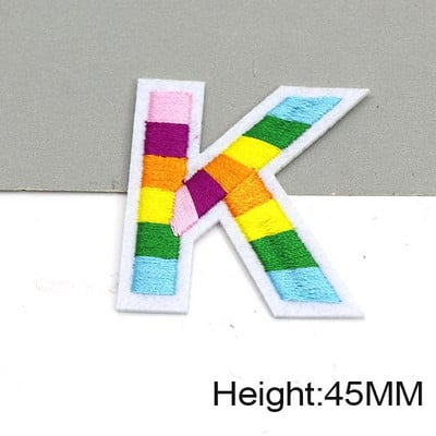 Zakrpe sa slovima od plavog šenila na odjeći, engleska abeceda, zakrpa za vez za torbe, haljine, traperice, DIY ime, 1 kom 50 mm