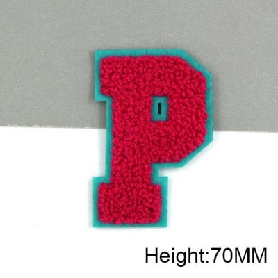 Zakrpe sa slovima od plavog šenila na odjeći, engleska abeceda, zakrpa za vez za torbe, haljine, traperice, DIY ime, 1 kom 50 mm