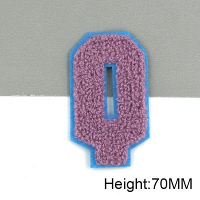 Zakrpe sa slovima od plavog šenila na odjeći, engleska abeceda, zakrpa za vez za torbe, haljine, traperice, DIY ime, 1 kom 50 mm