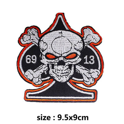 Pulaqi Diy Viper Badge Motoros foltok Punk koponya ruházathoz Hímzés matrica csíkok ruhákon Katonai tapasz nagykereskedés H