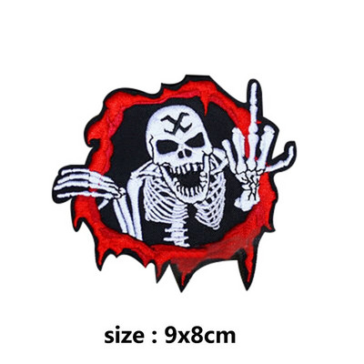 Pulaqi Diy Viper Badge Motoros foltok Punk koponya ruházathoz Hímzés matrica csíkok ruhákon Katonai tapasz nagykereskedés H